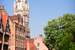 Medieval buildings and Belfry on the River Dijver