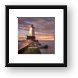Ludington North Breakwater Light at Dawn Framed Print
