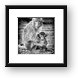Mother and Baby Monkey B&W Framed Print