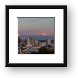 Seattle Skyline and Mt. Rainier Panoramic Wide Framed Print