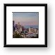 Seattle Skyline and Mt. Rainier Panoramic Framed Print