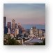 Seattle Skyline and Mt. Rainier Panoramic Metal Print