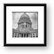 Madison Capital Building Black and White Framed Print