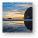 Haystack Rock Sunset Panoramic Metal Print