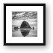 Haystack Rock Black and White Framed Print