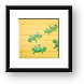 Green Geckos on Yellow Wall Framed Print