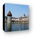 Chapel Bridge and Water Tower on Reuss River Canvas Print