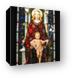 Stained Glass of Virgin Mary Canvas Print