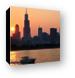 Chicago Skyline with boat Canvas Print
