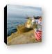 A memorial to someone who died near these bluffs Canvas Print
