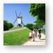 Pathway along the old moat, and four original windmills Metal Print