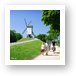 Pathway along the old moat, and four original windmills Art Print