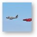 F-86 Sabre and T-33 Red Knight Metal Print