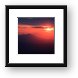 Sunset over the crater Framed Print
