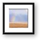 Rainbow and animals on the crater floor Framed Print