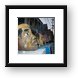 Giant heads waiting for the parade Framed Print