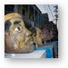 Giant heads waiting for the parade Metal Print