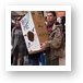 Guy holding a box for catching beads Art Print