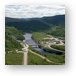 River and power generating station at Manic 5 Metal Print