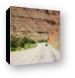 Motorcycle riding in canyon country Canvas Print
