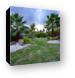 Palm trees and nice landscaping Canvas Print
