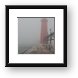 Lighthouse in thick Lake Michigan fog Framed Print