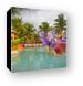 Kids pool area was a little water park Canvas Print