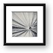 Palm leaf abstract in black and white Framed Print