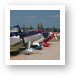 Airplanes lined up at EAA Art Print