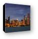 Chicago Skyline at Night Panoramic Wide Canvas Print