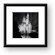 Cinderella's Castle Reflection Black and White Framed Print