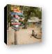 Rum Point sign post Canvas Print
