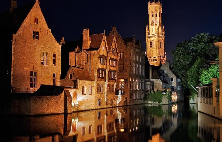 Belfry Reflecting in the River Dijver