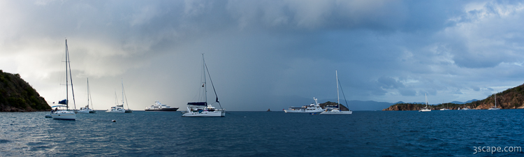 Passing storm in Sir Francis Drake Channel, British Virgin Islands
