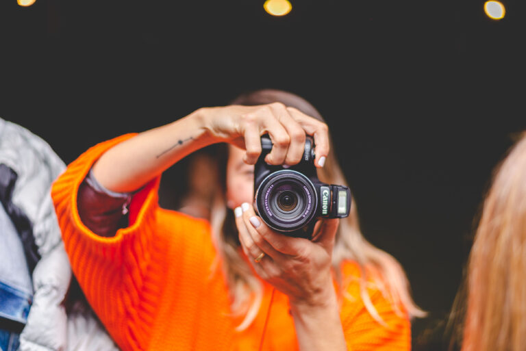 Photographer with camera