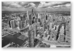 License: Downtown Chicago Aerial Black and White