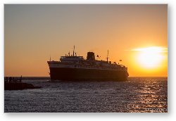 License: SS Badger Car Ferry at Sunset