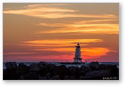 License: Beautiful Ludington Lighthouse Sunset