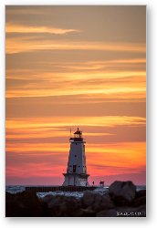 License: Beautiful Ludington Lighthouse Sunset