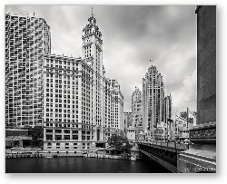 License: Wrigley Building Chicago Black and White