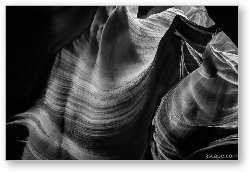 License: Antelope Canyon Waves Black and White