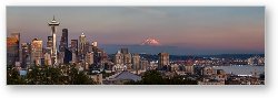 License: Seattle Skyline and Mt. Rainier Panoramic Wide
