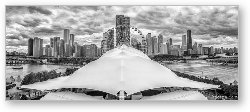 License: Chicago Skyline from Navy Pier Black and White