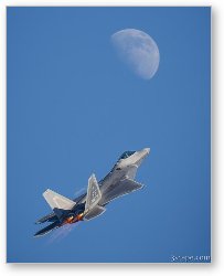 License: F-22 Raptor and Moon