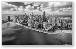 License: Chicago Gold Coast Aerial Panoramic BW