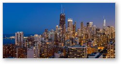 License: Chicago's Streeterville at Dusk Panoramic