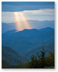 License: God Rays Over the Blue Ridge Mountains