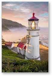 License: Haceta Head Lighthouse at Dawn