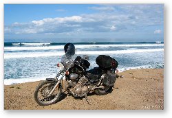 License: Virago 535s on a Pacific bluff