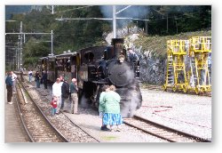 License: Old fashioned Swiss train locomotive